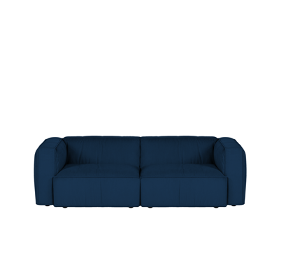 Pohovka Lobi Storm Blue Corduroy, 3-miestna – tmavomodrá