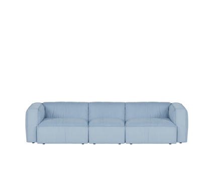 Pohovka Lobi Baby Blue Corduroy, 4-miestna – svetlomodrá