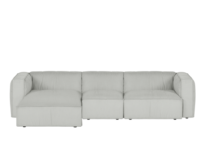 Rohová sedačka Lobi Chalk Grey Corduroy, 4-miestna – sivá
