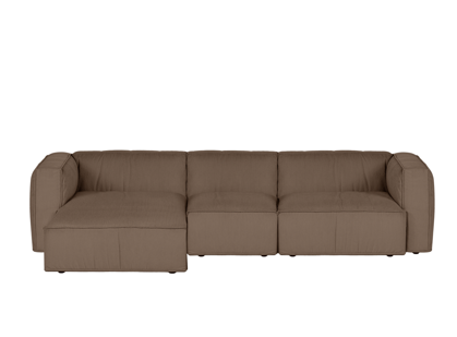 Rohová sedačka Lobi Mocha Brown Corduroy, 4-miestna – hnedá