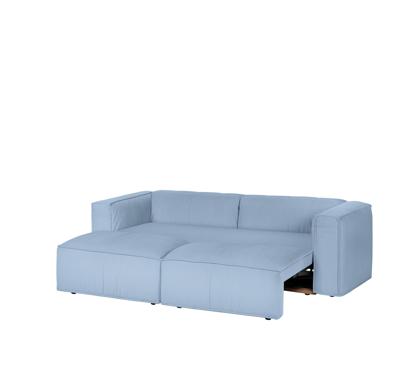 Lobi Baby Blue Corduroy ágyazható kanapé, 3 személyes – világoskék