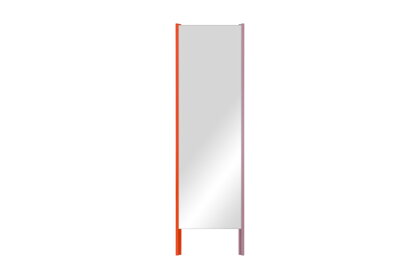 Podlahové zrkadlo Lun – oranžová/fialová/buk