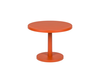 Príručný stolík Odo Orange Peel, nízky – oranžová oceľ