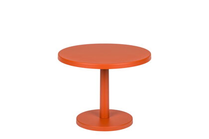 Príručný stolík Odo Orange Peel, nízky – oranžová oceľ