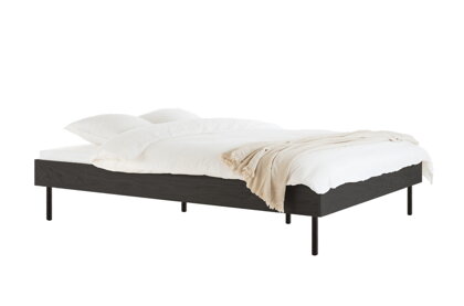 Posteľ Streiko – čierna/melamín