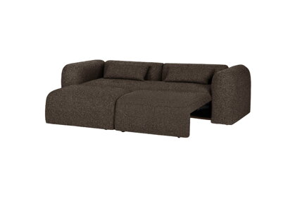 Rozkladacia pohovka Yaro Chocolate Brown Boucle, 3-miestna – tmavohnedá