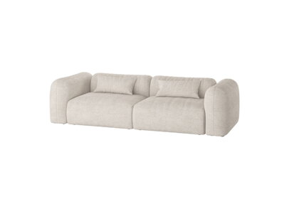 Modulárna pohovka Yaro Desert Beige Boucle, 3-miestna – béžová