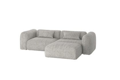 Modulárna rohová sedačka Yaro Clay Grey Melange, 3-miestna rohová – sivá