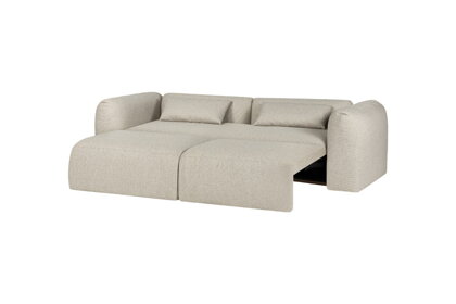 Rozkladacia pohovka Yaro Desert Beige Boucle, 3-miestna – béžová