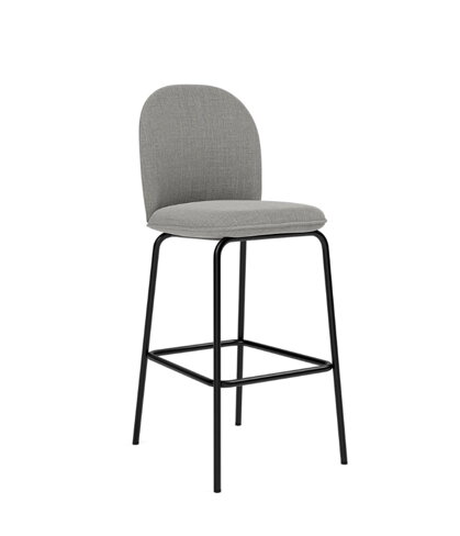 Barová stolička Ace Bar Chair, 75 cm – sivá/čierna oceľ