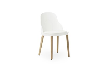 Stolička Allez Chair Ultra Leather – biela/dub