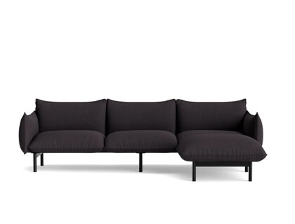 Modulárna sedačka Ark Chaise Longue, 3-miestna – tmavosivá
