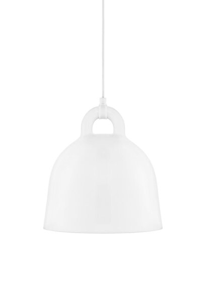Závesná lampa Bell, malá – biela