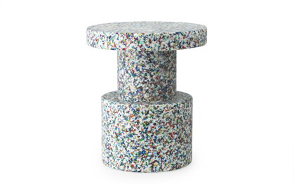 Príručný stolík/stolička Bit Stool White Multi – biely