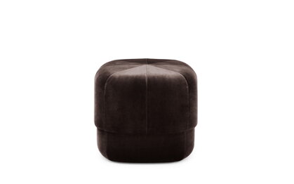 Puf Circus Velour Coffee, malý – tmavohnedý
