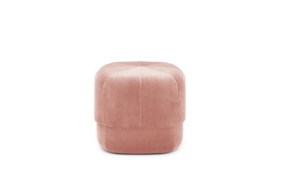 Puf Circus Velour Blush, malý – svetloružový