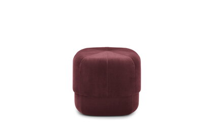 Puf Circus Velour Dark Red, malý – tmavočervený