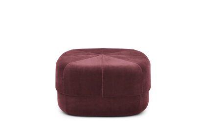 Puf Circus Velour Dark Red, veľký – tmavočervený