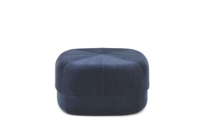 Puf Circus Velour Dark Blue, veľký – tmavomodrý
