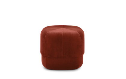 Puf Circus Velour Rust, malý – oranžovočervený