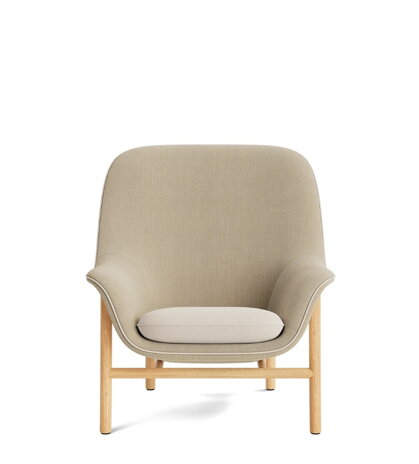 Kreslo Drape Lounge Chair High Oak – béžové/dub