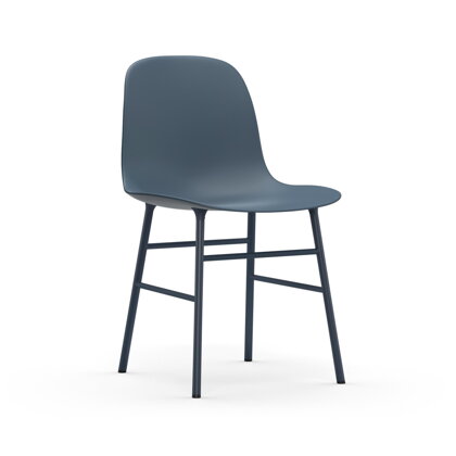 Stolička Form Chair – modrá/oceľ