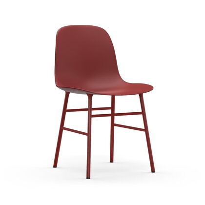 Stolička Form Chair – červená/oceľ