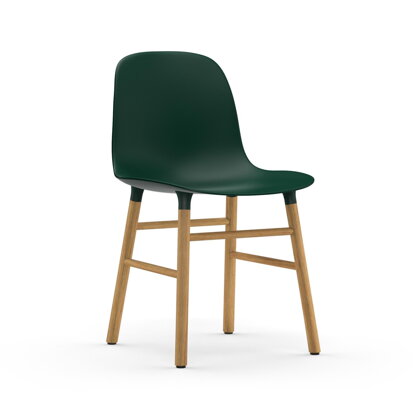Stolička Form Chair – zelená/dub