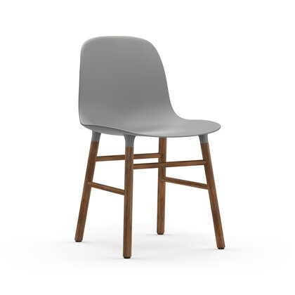 Stolička Form Chair – sivá/orech