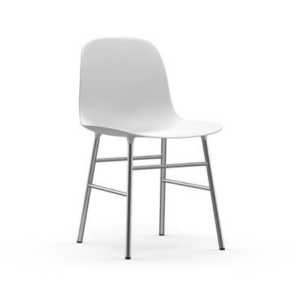 Stolička Form Chair – biela/chrómová