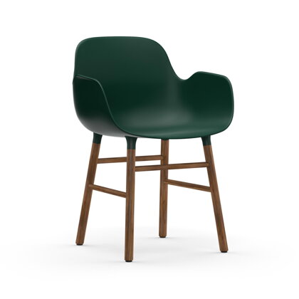 Stolička Form Armchair – zelená/orech