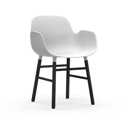 Stolička Form Armchair – biela/čierny dub