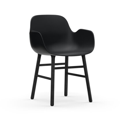 Stolička Form Armchair – čierna/čierny dub