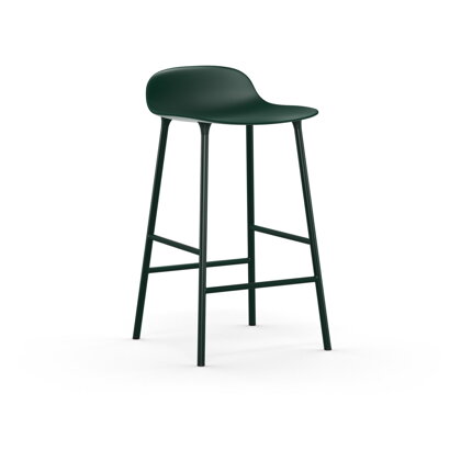 Barová stolička Form Barstool, 65 cm – tmavozelená/tmavozelená oceľ