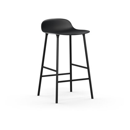 Barová stolička Form Barstool, 65 cm – čierna/čierna oceľ
