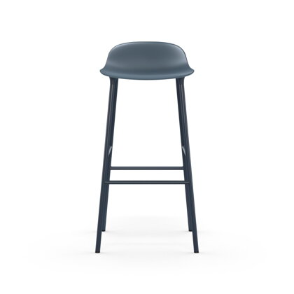 Barová stolička Form Barstool, 75 cm – modrá/modrá oceľ