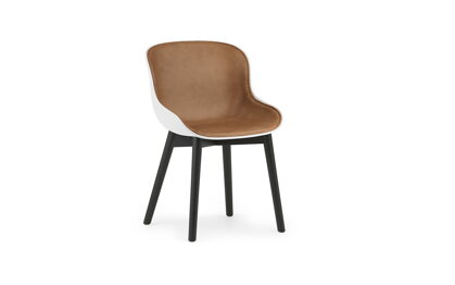 Stolička Hyg Chair Ultra Leather – hnedá/biela/čierny dub