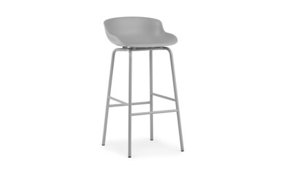 Barová stolička Hyg Barstool, 75 cm – sivá/sivá oceľ
