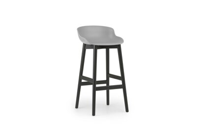 Barová stolička Hyg Barstool, 75 cm – sivá/čierny dub