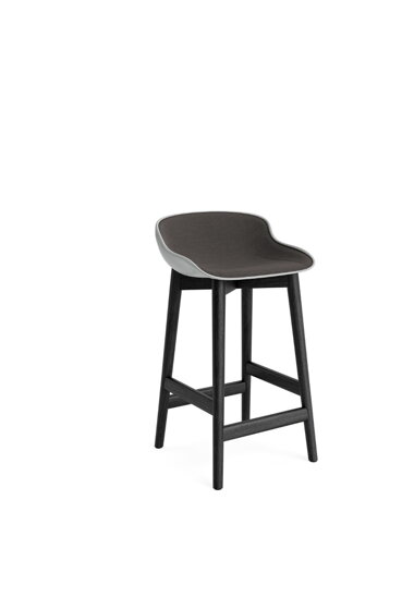 Barová stolička Hyg Barstool, 65 cm – sivá/tmavosivá/čierny dub