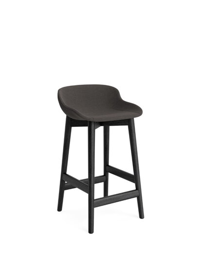 Barová stolička Hyg Barstool, 65 cm – tmavosivá/čierny dub