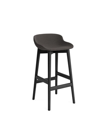 Barová stolička Hyg Barstool, 75 cm – tmavosivá/čierny dub