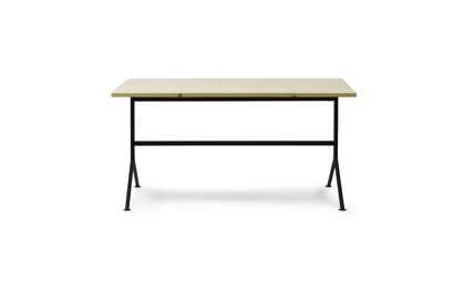 Písací stôl Kip Desk – borovica/čierna oceľ
