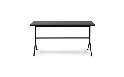 Písací stôl Kip Desk – tmavohnedá/čierna oceľ