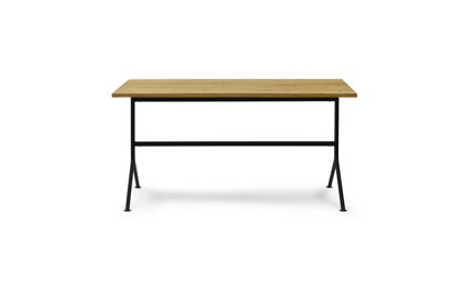 Písací stôl Kip Desk – dub/čierna oceľ