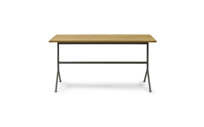 Písací stôl Kip Desk – dub/sivá oceľ