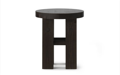 Príručný stolík/stolička Fyr Stool – tmavohnedý