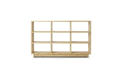 Knižnica Plank Bookcase, vysoká – prírodná/borovica