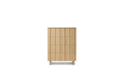 Komoda Rib w.4  Drawers – prírodná/dub
