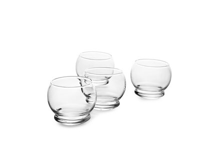 Poháre Rocking Glass, set 4 ks – číre